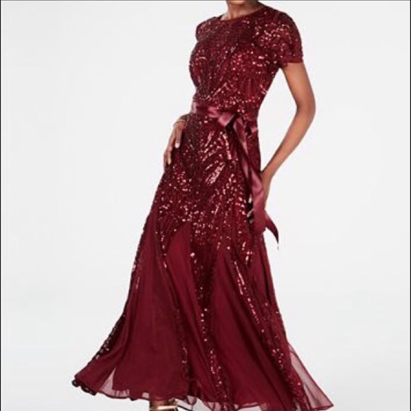 Dresses & Skirts - Sequin-Embellished Pleated Gown R&M Richards